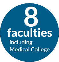6 faculties including Mecidal College